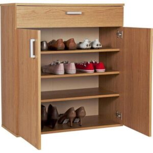 Luxe Step Oak Shoe Cabinet