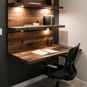 Oak Office Wall-Mounted Suite