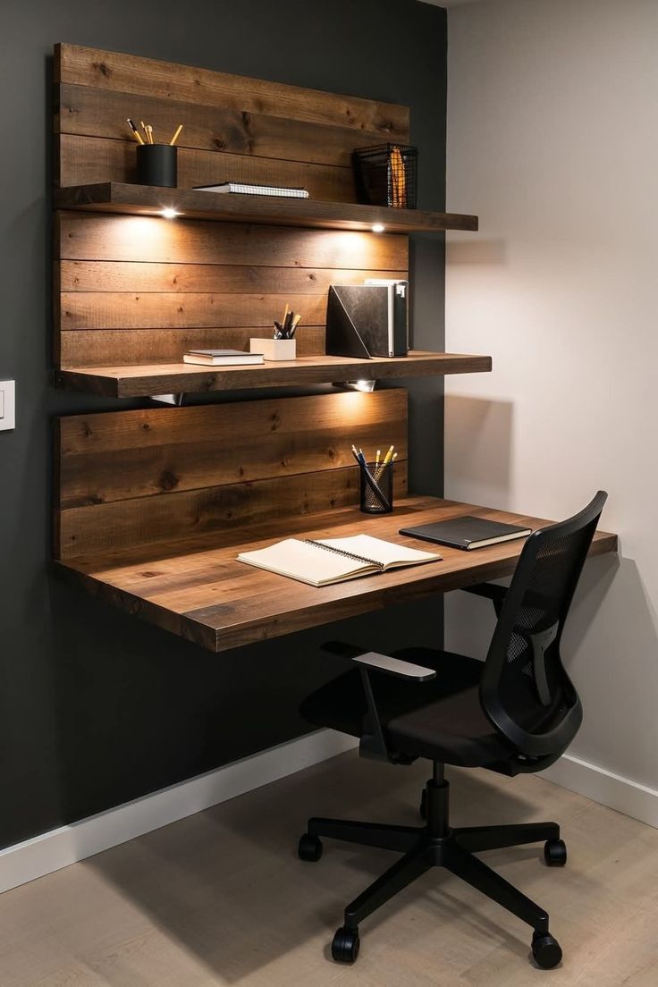 Oak Office Wall-Mounted Suite
