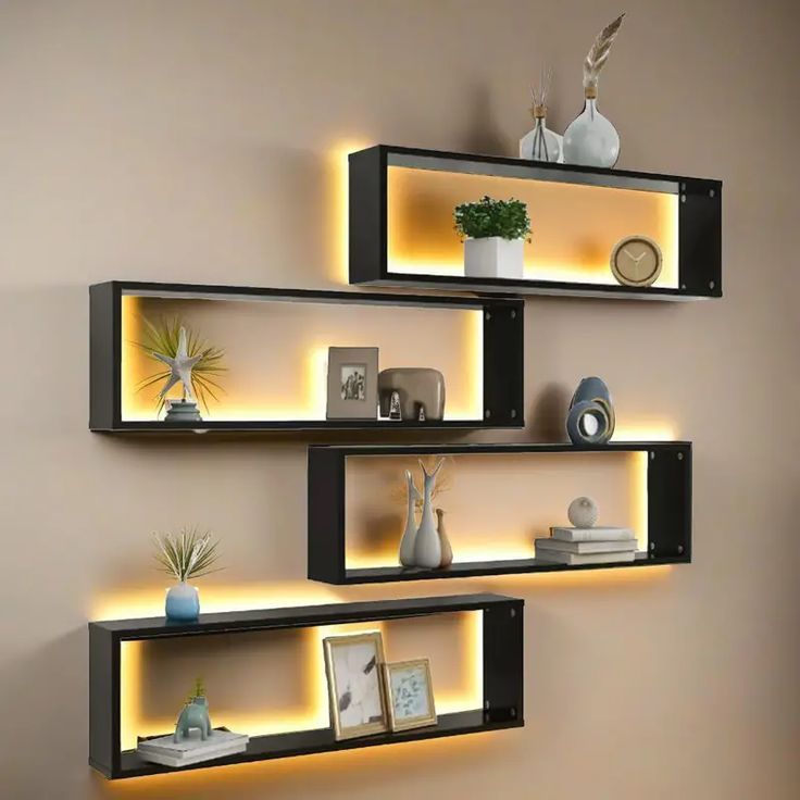 Wall Muse Backlit Shelves