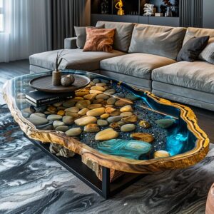 Blue Lagoon Pebble Table