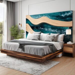 Infinity Teak Epoxy Bedframe