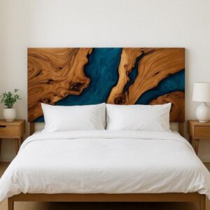 Opepe Gold Epoxy Bedframe