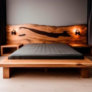 Oba Teak Epoxy Bedframe