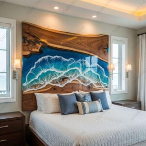 Odua Pine Epoxy Bedframe