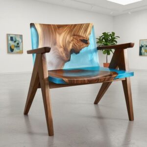 Petal Preservation Epoxy Chair