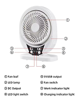 Strong Wind Cooling Fan with Led Light - Image 4