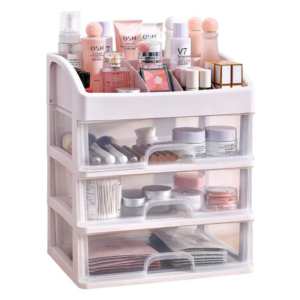 4 STEP MAKEUP AND JEWELRY ORGANIZER WITH STICKERS