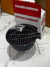 PORTABLE OUTDOOR/INDOOR STAINLESS STEEL CHARCOAL BARBECUE GRILL
